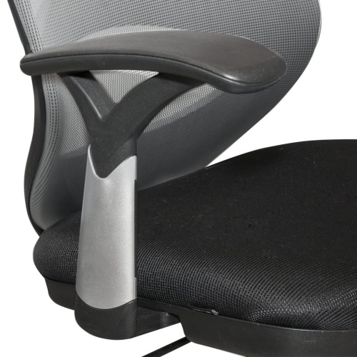 Кресло офисное Brabix Saturn ER-400 сетка/ткань, черно-серое 530871 фото 3